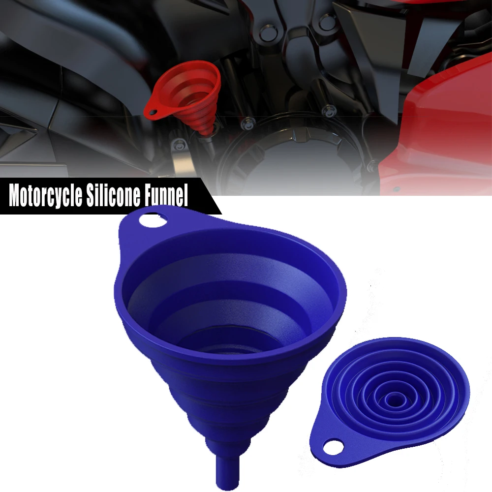 

Motorcycle Collapsible Silicone Funnel Fuel Change Folding Hopper For BMW S1000R S 1000 RR XR R 850 900 R RT R1250GS HP F900XR