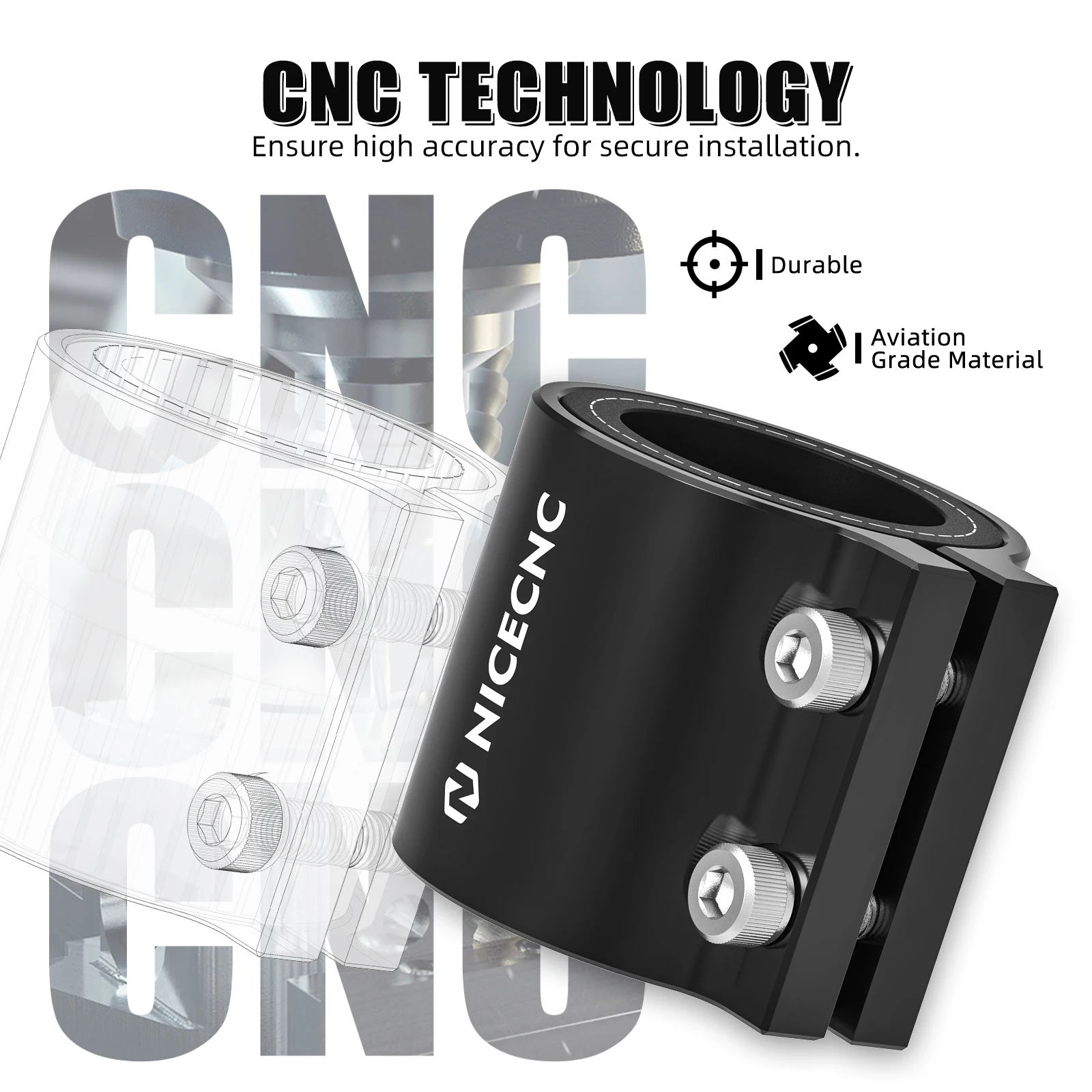 For Yamaha Blaster 200 Exhaust Clamp ATV Blaster 200 Banshee 350 Stainless Steel Improving Exhaust Seal