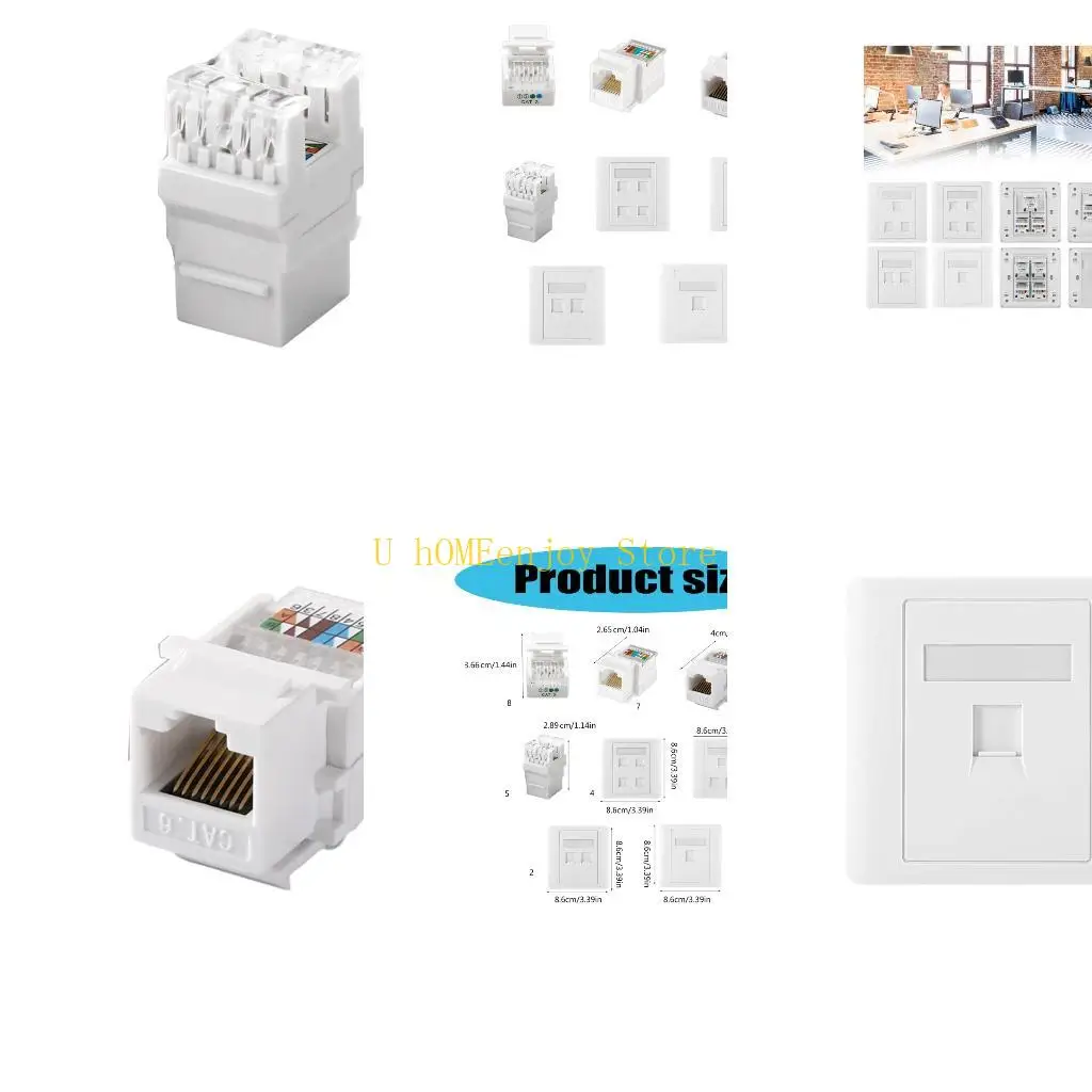 B0KF Flame Retardant Material Internet Faceplates Tool Easy Keystones Plugs Wall Plate for Secure & Long Service Presentation