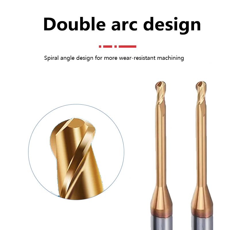 Deep Groove End Mill HRC55 HRC65 Tungsten Carbide Long Neck Ball Nose End Mills CNC Deep Groove Milling Cutters Deep Groove