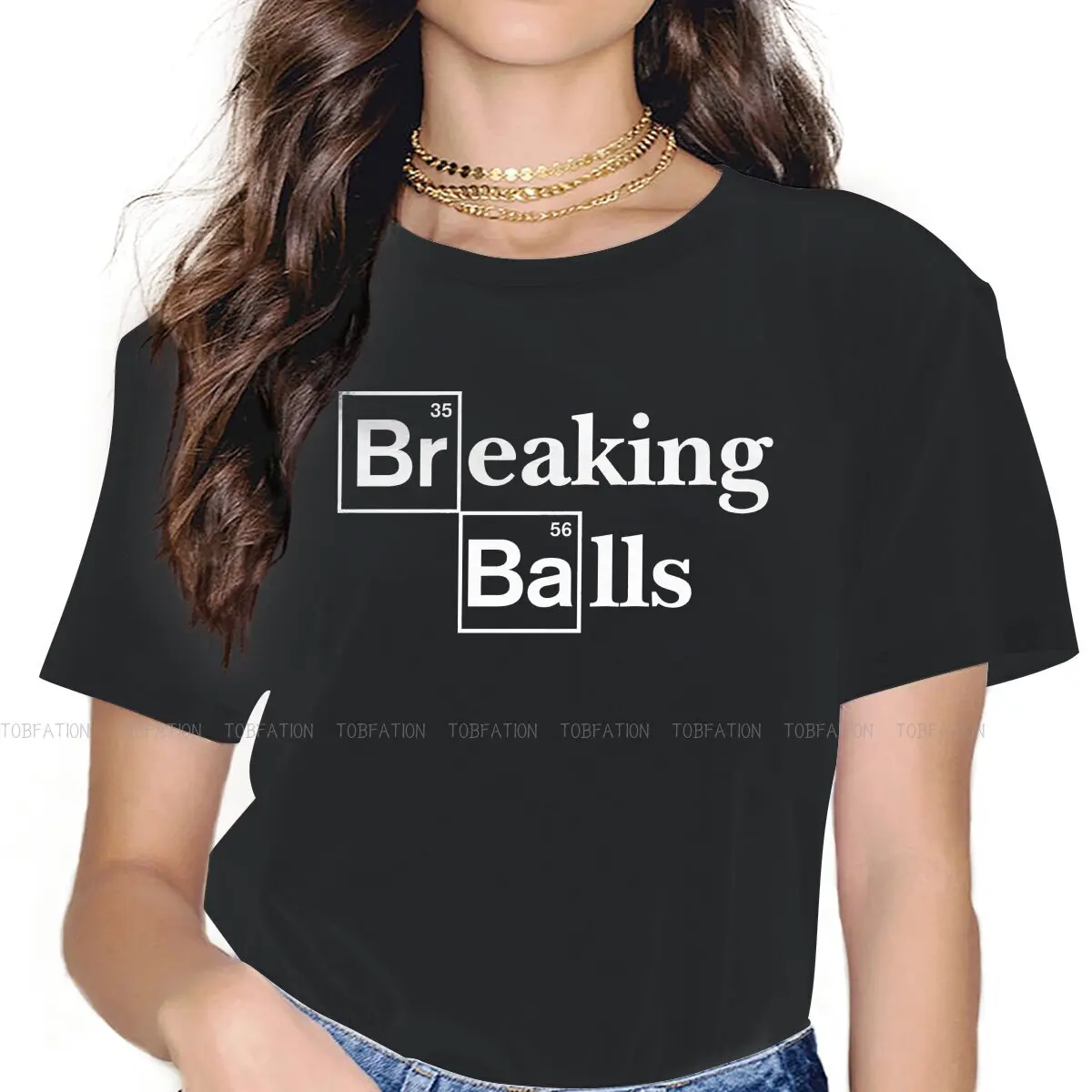 Breaking Balls Women Shirts Movie Breaking Bad Korean StyleT-shirt Goth 100% Cotton Female Tops