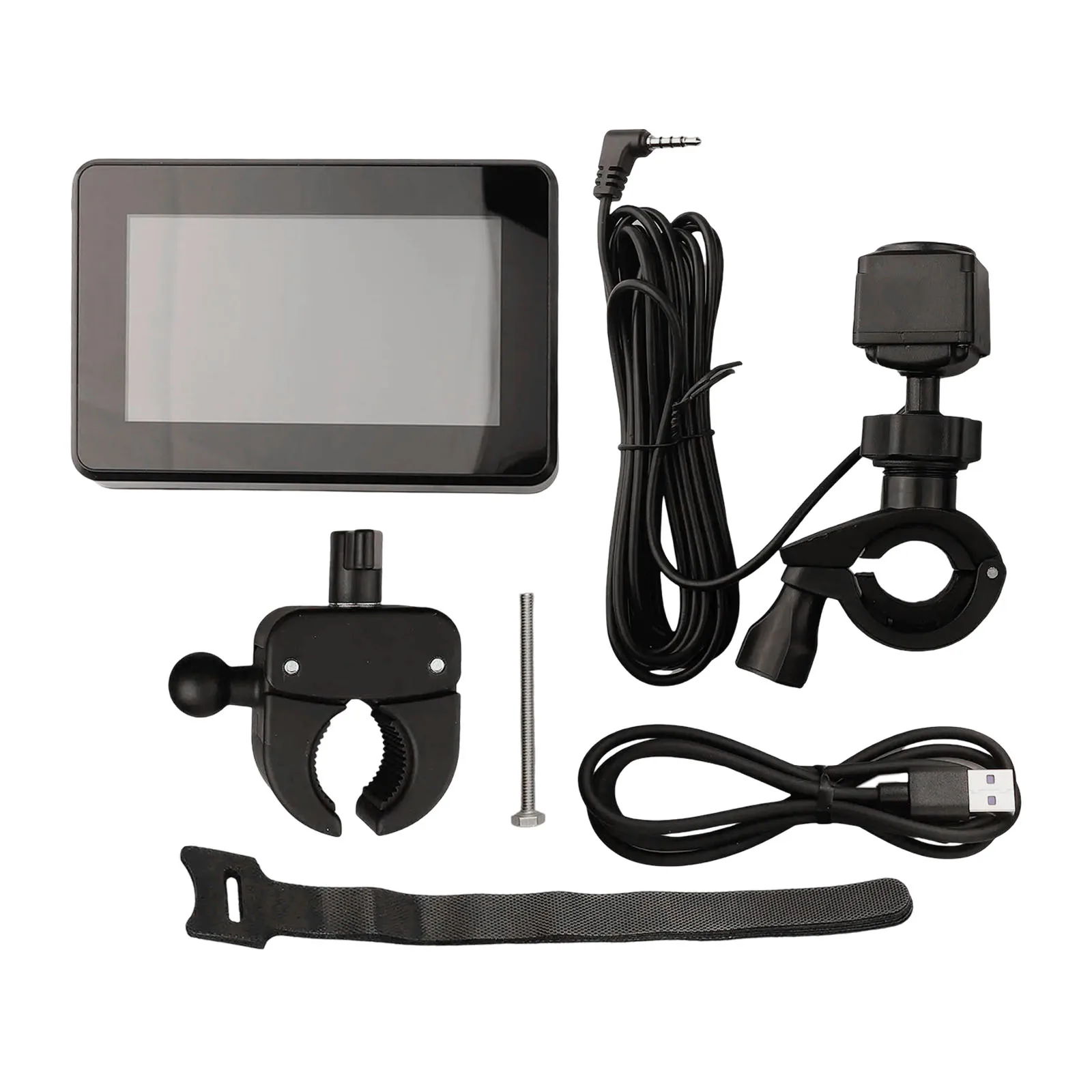 Bike Mirror Recorder Kit 124x83x20mm AHD 1080P 360° Adjustable Camera Display With USB Cable Bicycle Display Accessories