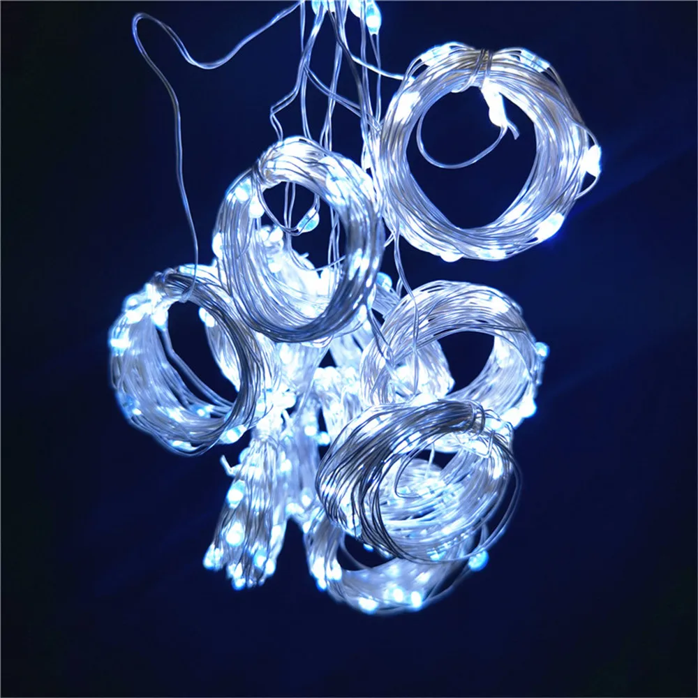 Garland Fairy Light 600 LED Outdoor Garden Light String 8-modus USB-gordijnlicht Bruiloft Kerstfeest Vakantiedecoratie