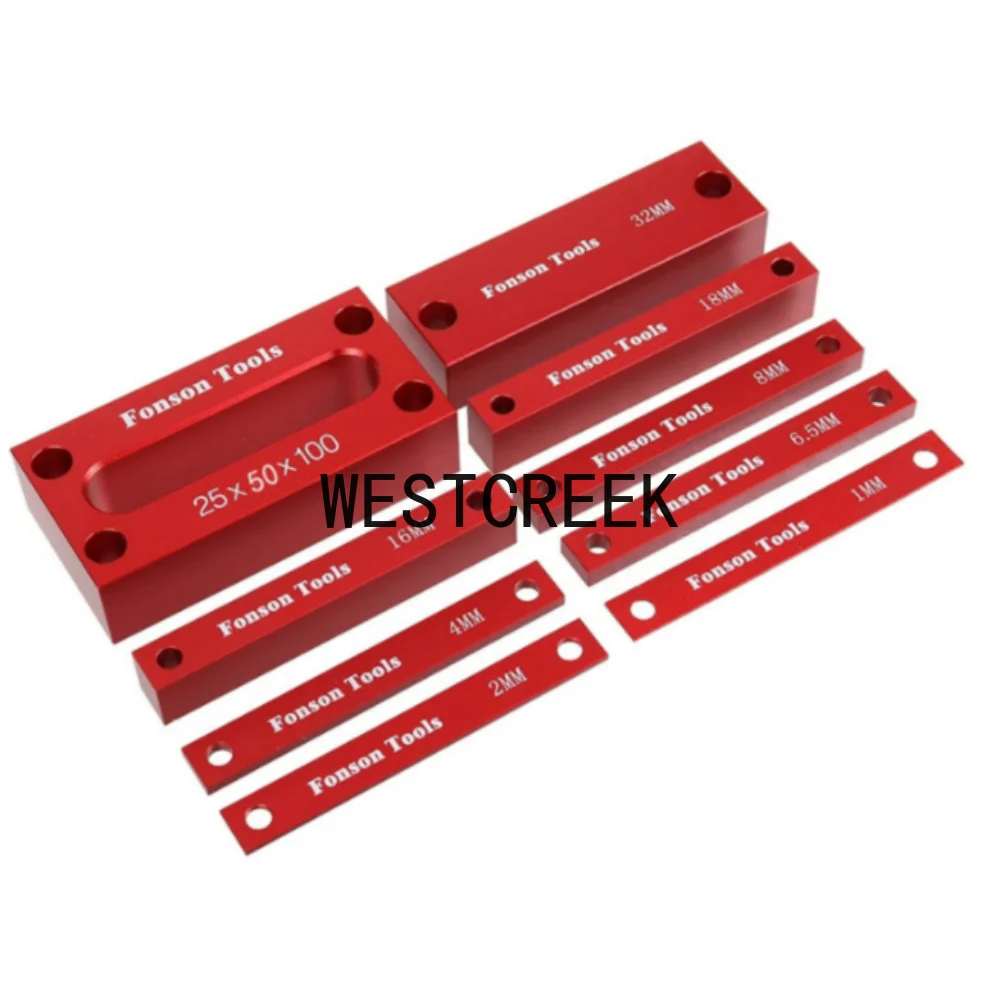 9pc Woodworking Gauge Block Height Measuring Gasket Height Gauge Aluminum Alloy Table Saw Measuring Block Setting Block