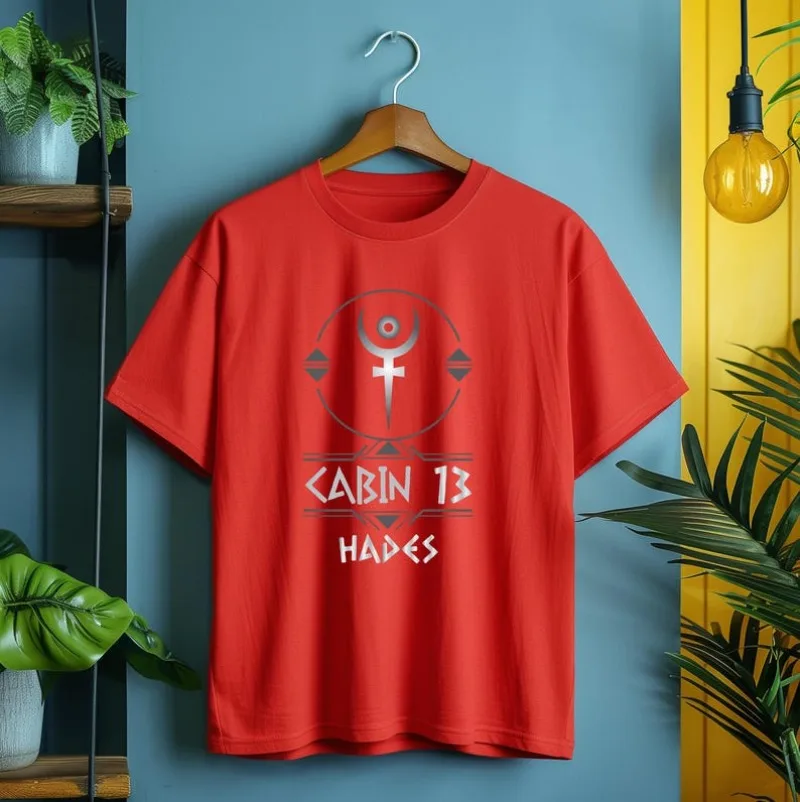 طفل كابينة هاديس # 13 Hades المقصورة تي شيرت لمحبي نصف الدم بيرسي جاكسون مستوحاة من تصميم الأساطير اليونانية القطن المحملة #3