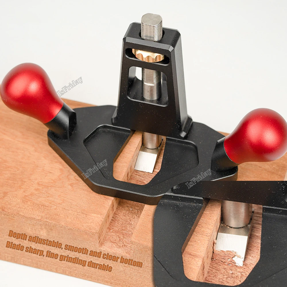 Router Plane with Adjustment Knob Woodworking Handheld Bottom Cleaning Manual Slotting Edge Trimming Flat Planer