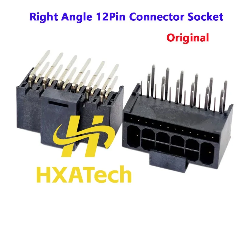 HXATech -  Original 70367-1234 horizontal right angle 90 Degrees 12Pin Interface Female Connector Socket Jack with 4P signal