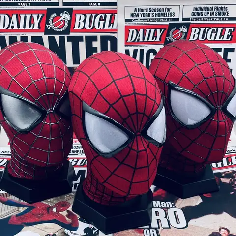 Handmade Spider-Man 2 Movie Accuracy Garfield Version Cosplay Mask Peter Parker Handicraft Collectible Item For Birthday Gifts