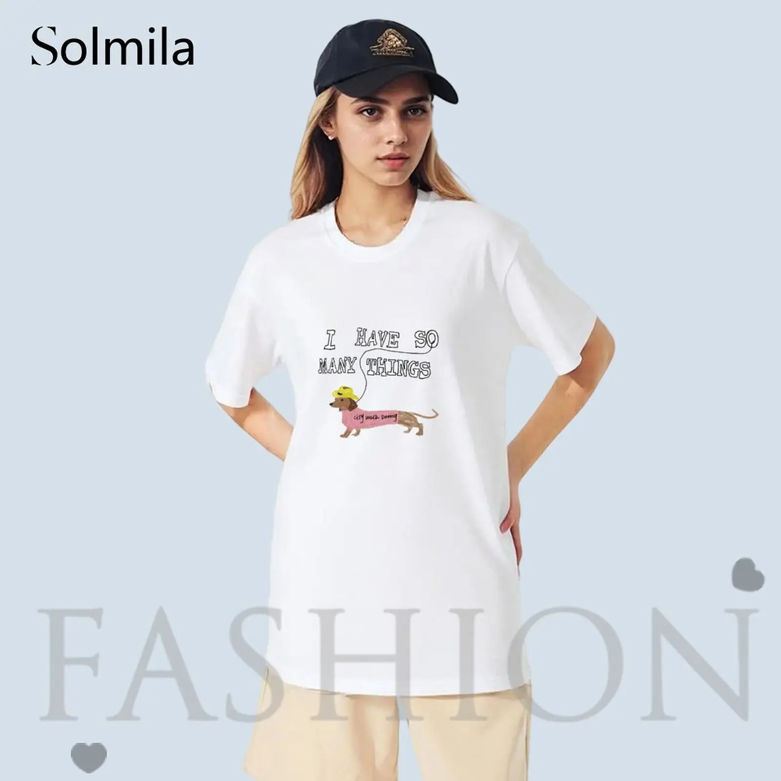 

Great For Autumn Comfortable Fabric Women T-shirt Club Wear Holiday Outfit Cotton Material Daily Use Home Outfit