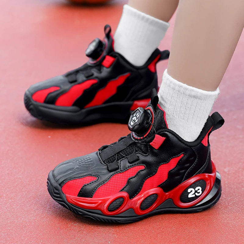 

Luxury Brand Children Shoes Boy Sneaker Basketball Running Kids Sports Shoes Anti-slip Mid-cut School Sneaker for Boys