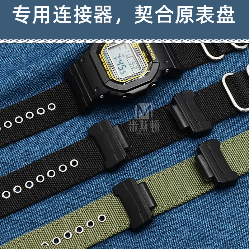 For Casio Watch Band G-SHOCK Small Square DW-5600BBN GW-M5610 Ga100/110 Watch Strap 16mm