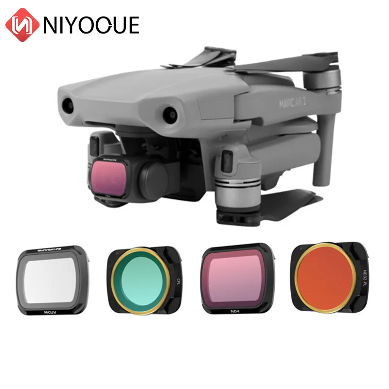 Scratch-proof Lens Filter MCUV Water-proof Adjustable CPL ND/PL Filters Accessories for DJI Mavic Air 2