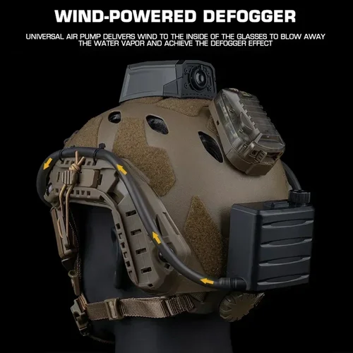 Imagen 2 del producto Gafas tácticas desempañador ventilador antiniebla Kit para tiro Airsoft Motocross montañismo gafas de protección máscara de esquí