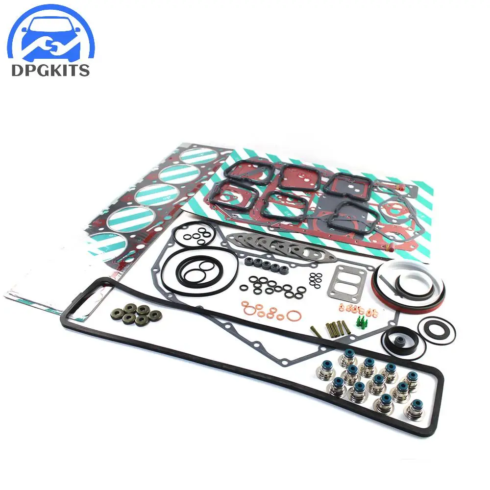 12V Engine Overhaul Cylinder Gasket Kit Fit for 1989-1998 Dodge Ram Pickup Cummins 5.9L 6B 6BT 6BTA S6D102 Engine Excavator Part