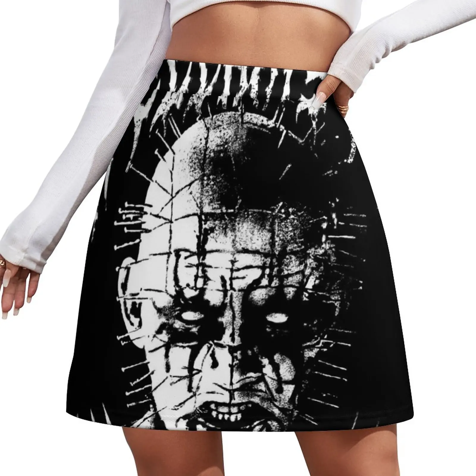 

Black Metal Pinhead Mini Skirt Clothing female Summer women's clothing skirts women summer 2023