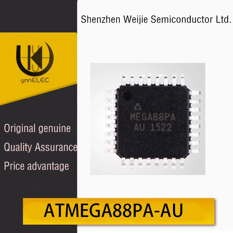 Genuine OEM Surface Mount ATMEGA88PA-AU Chip 8-bit Microcontroller Silk Screen AVR TQFP-32