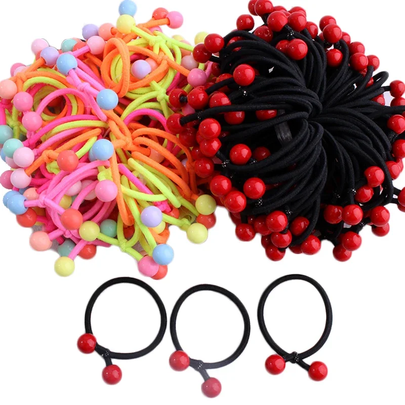 Kinder-Kirsch-Haargummis, Niedliche Mädchen-Baby-Haarbänder, Elastische Haargummis, Haarseile, Gummibänder, Scrunchies, Kopfbedeckungen, Haaraccessoires