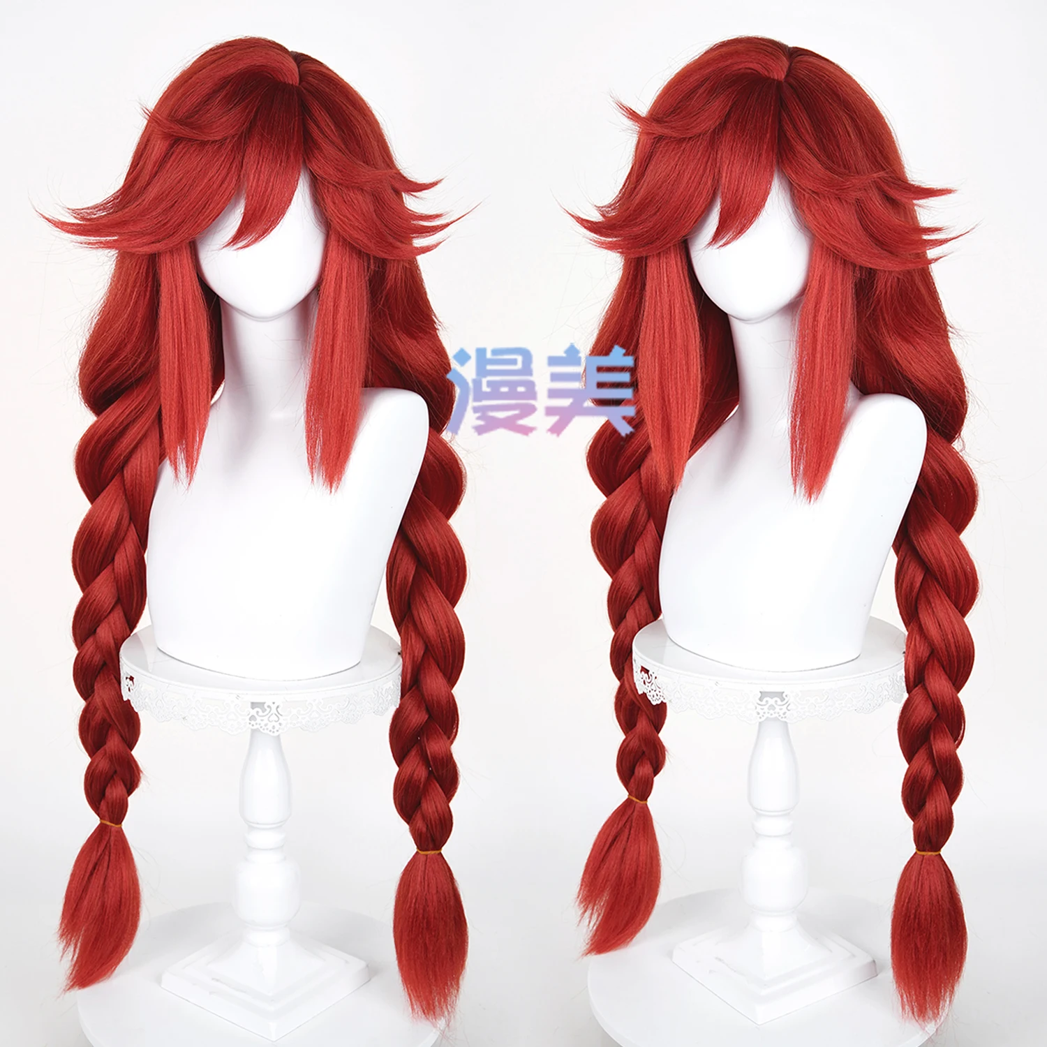 أنيمي Gachiakuta Riyo ريبر شعر مستعار تأثيري الضفائر المزدوجة البرتقال الاصطناعية الشعر هالوين كرنفال الدعائم الطرف للنساء الفتيات