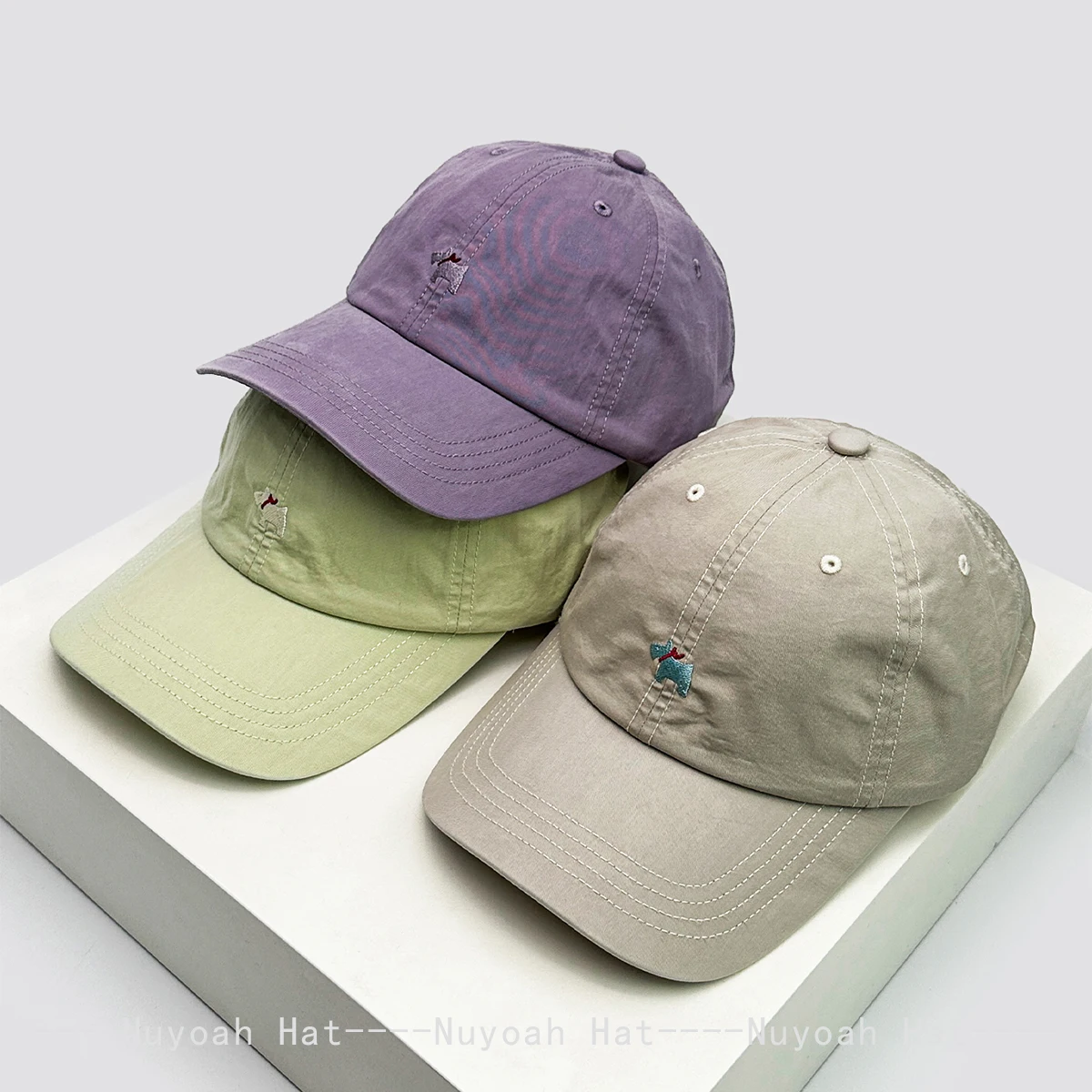 

New Unisex Cartoon Cute Puppy Embroidery Baseball Hats Sunshade Korean Versatile Simple Peaked Caps Casual Fashion ins Shopping