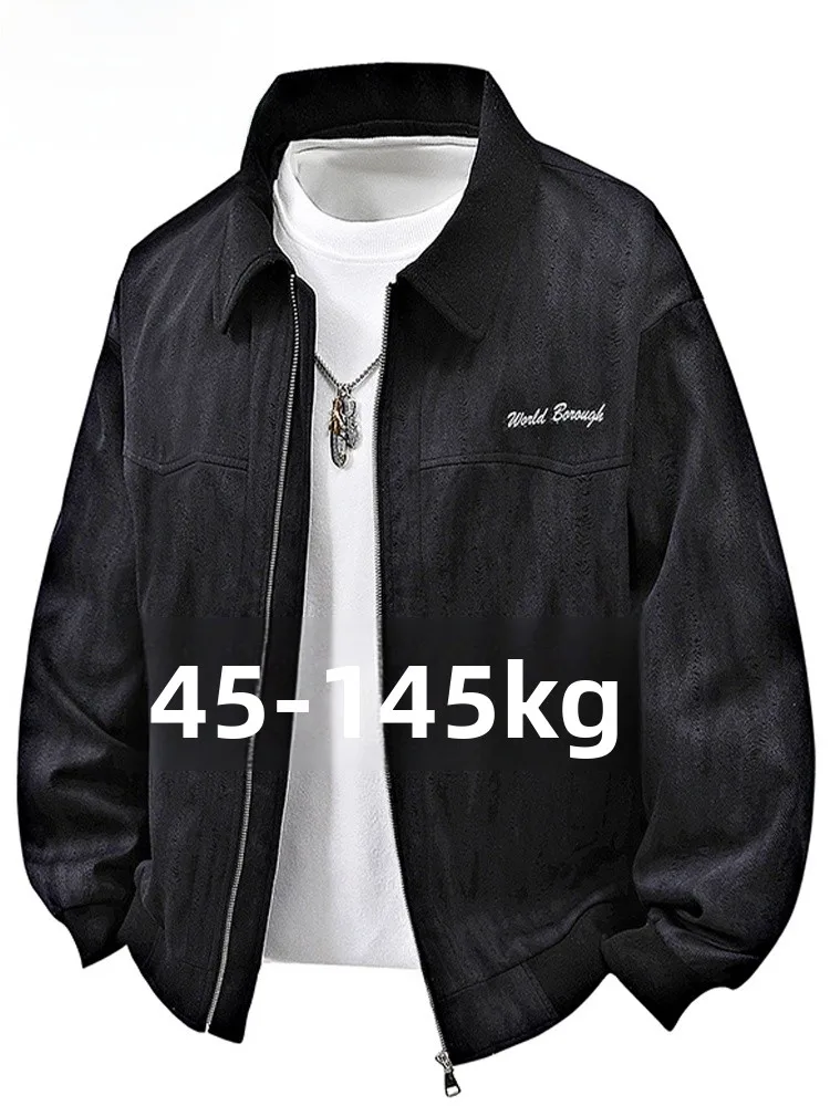 

MoChao American Sle Large Size Jaet Men's Spring Autumn New Loose Casual Versatile Fat Collar Coat Warm Regular Fit Jaet