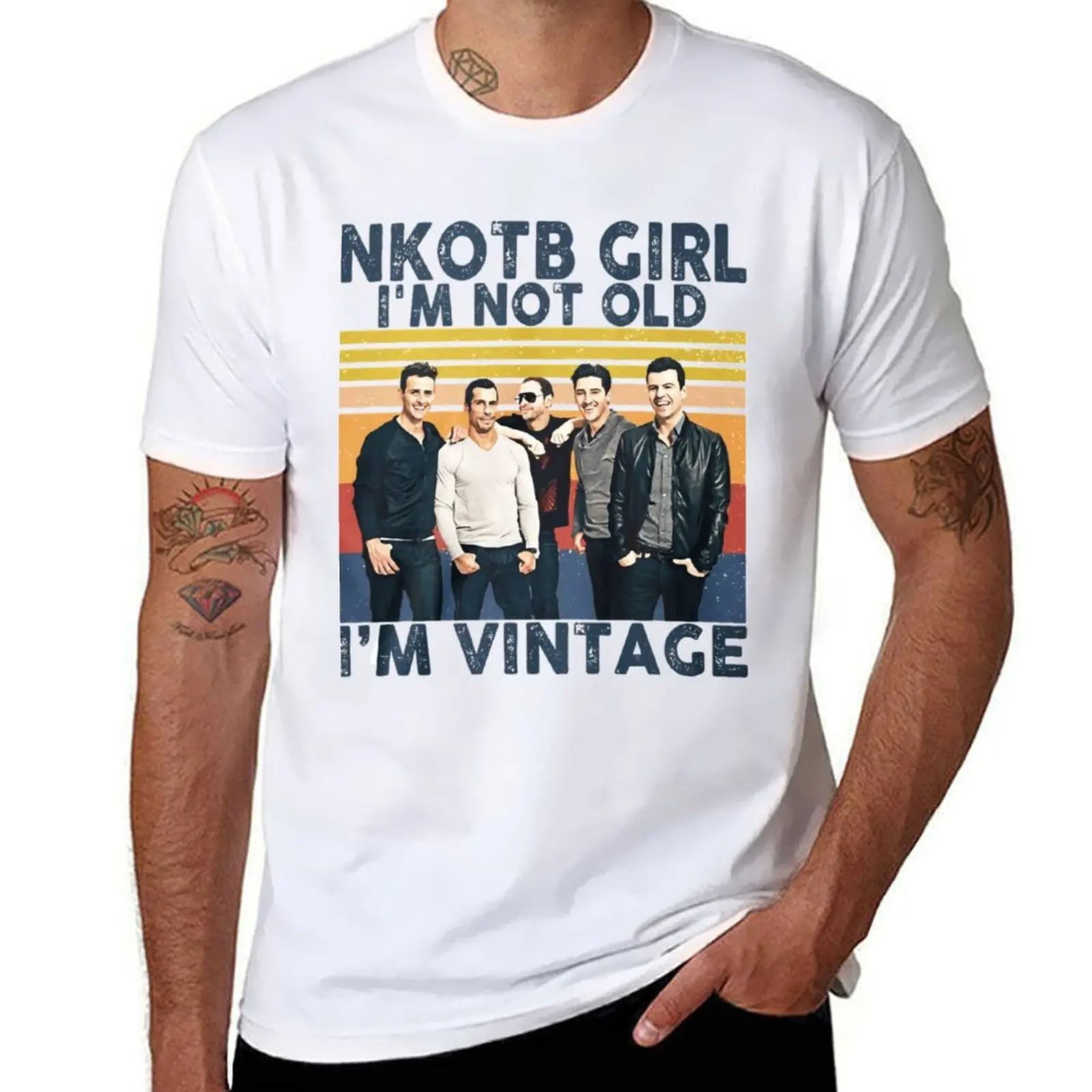 

NKOTB Girl I&x27;m NOT Old I&x27;m Vintage T-Shirt t shirts for man pack white funny t shirts cotton T-Shirt
