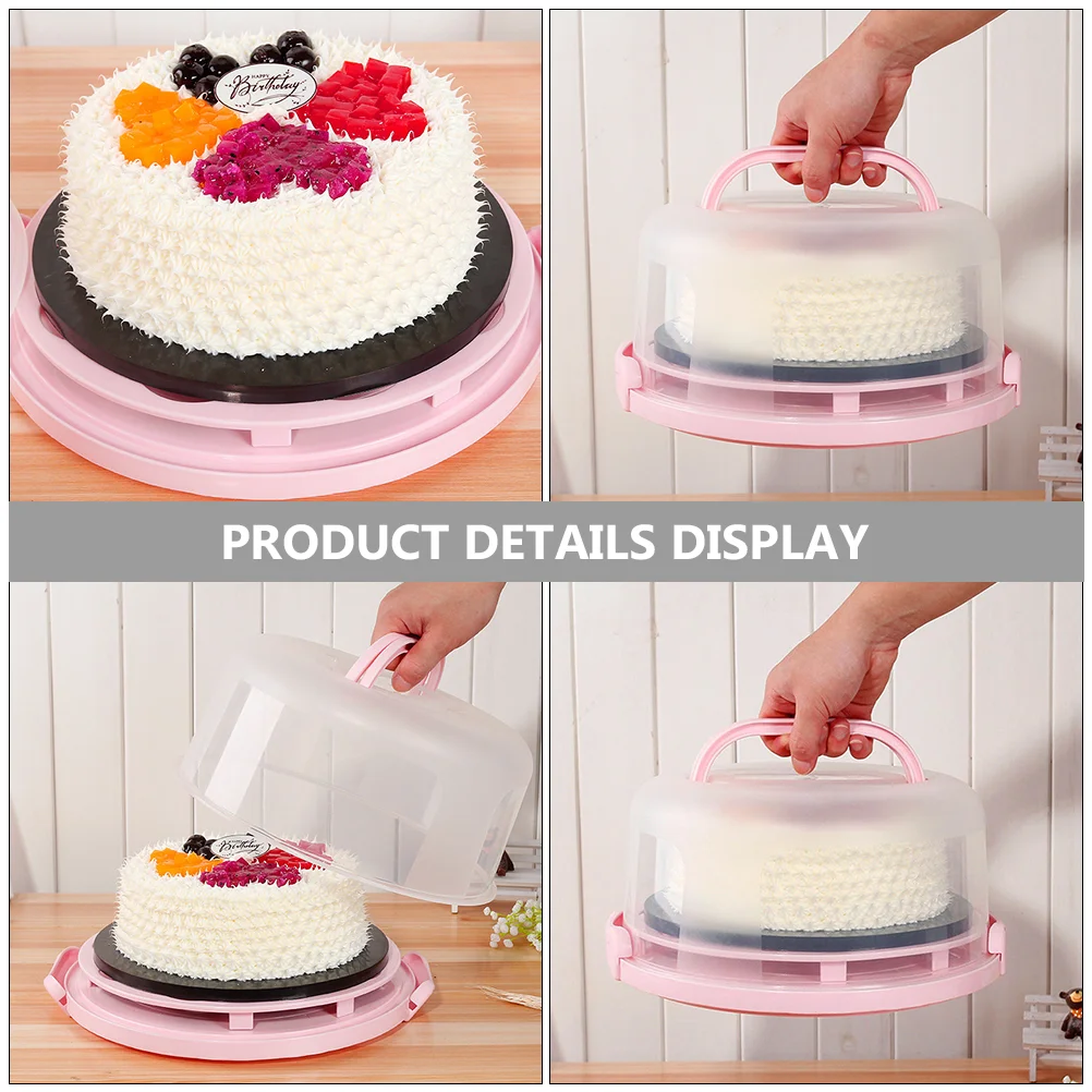 Cake Carrying Case Boxes Birthday Multi-function Carrier Plastic Holder Clear Packing