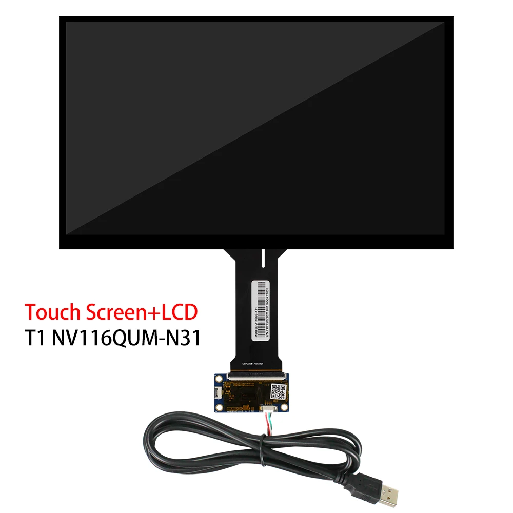 Imagem -03 - Módulo de Tela de Toque Capacitivo Display Lcd Ips 4k Usb Driver Board Win 10 11 Raspberry pi Painel 11.6 3840x2160