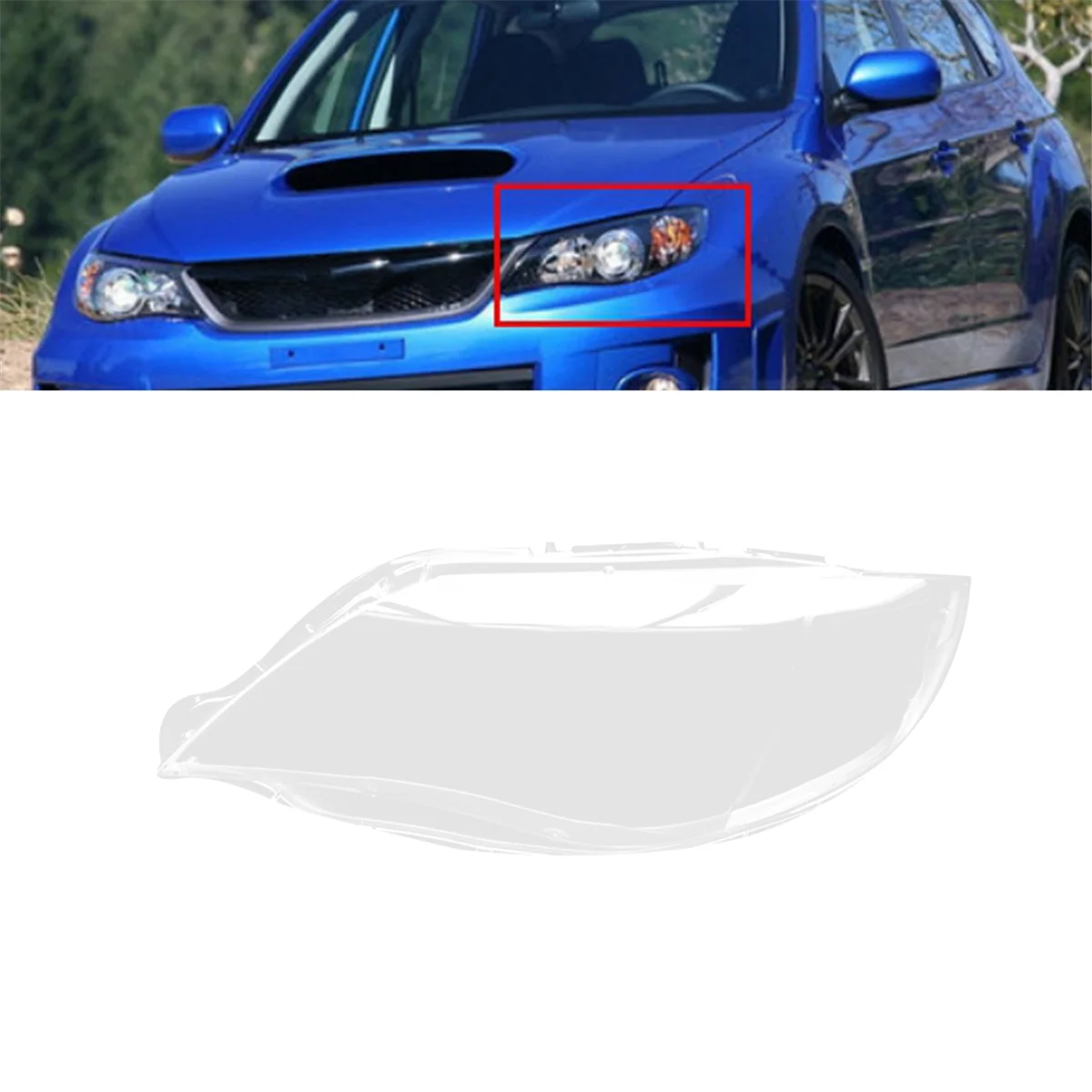 Car Left Headlight Shell Lamp Shade Transparent Lens Cover Headlight Cover for Impreza WRX STi 2011-2014