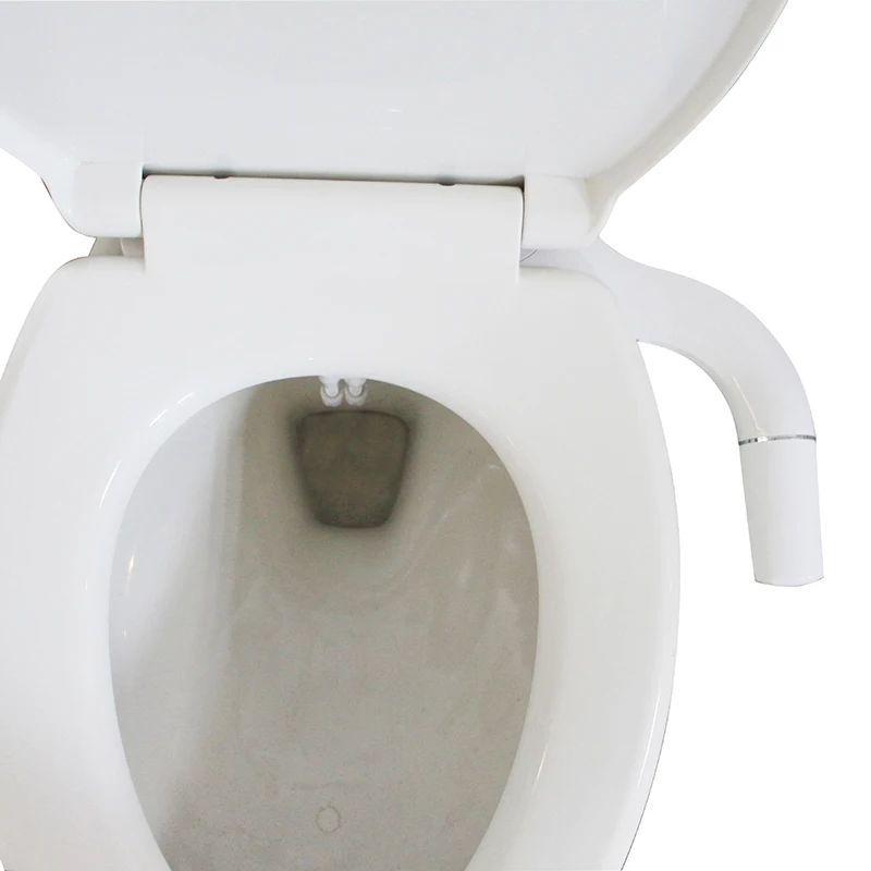 Bidet Attachment Ultra-Slim Toilet Seat Attachment Dual Nozzle Bidet Adjustable Water Pressure Non-Electric Ass Sprayer