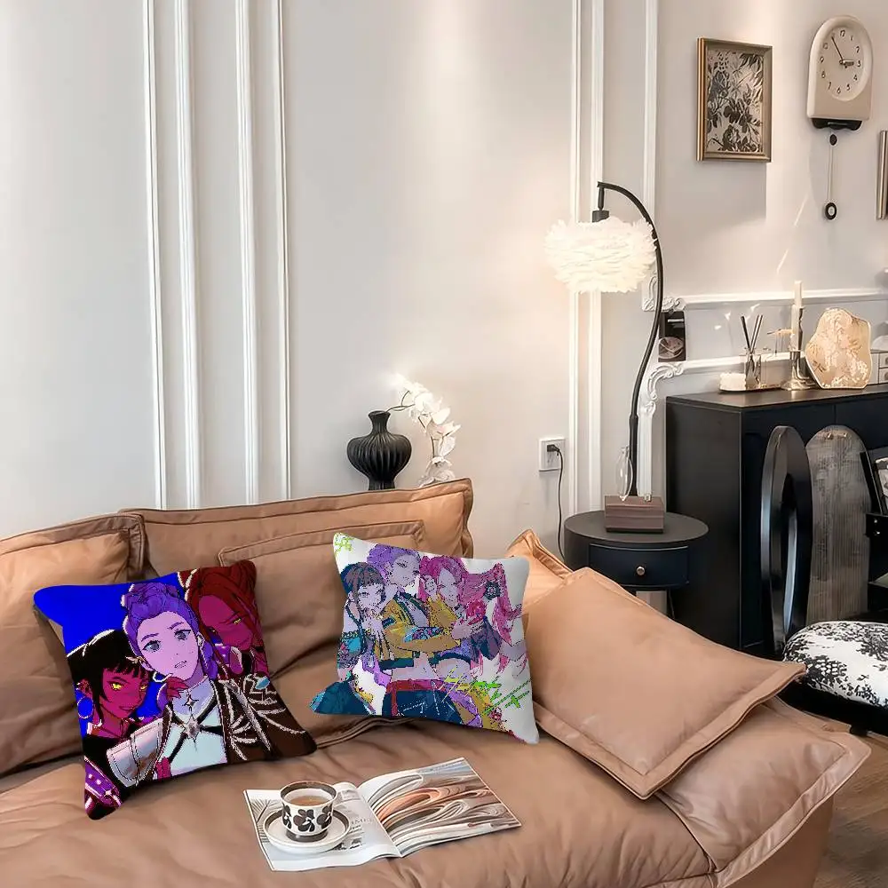 KPop شيطان الصيادين شخصية وسادة غطاء غبار غرفة نوم الاطفال حزب الديكور المخدة عيد ميلاد الأطفال هدية