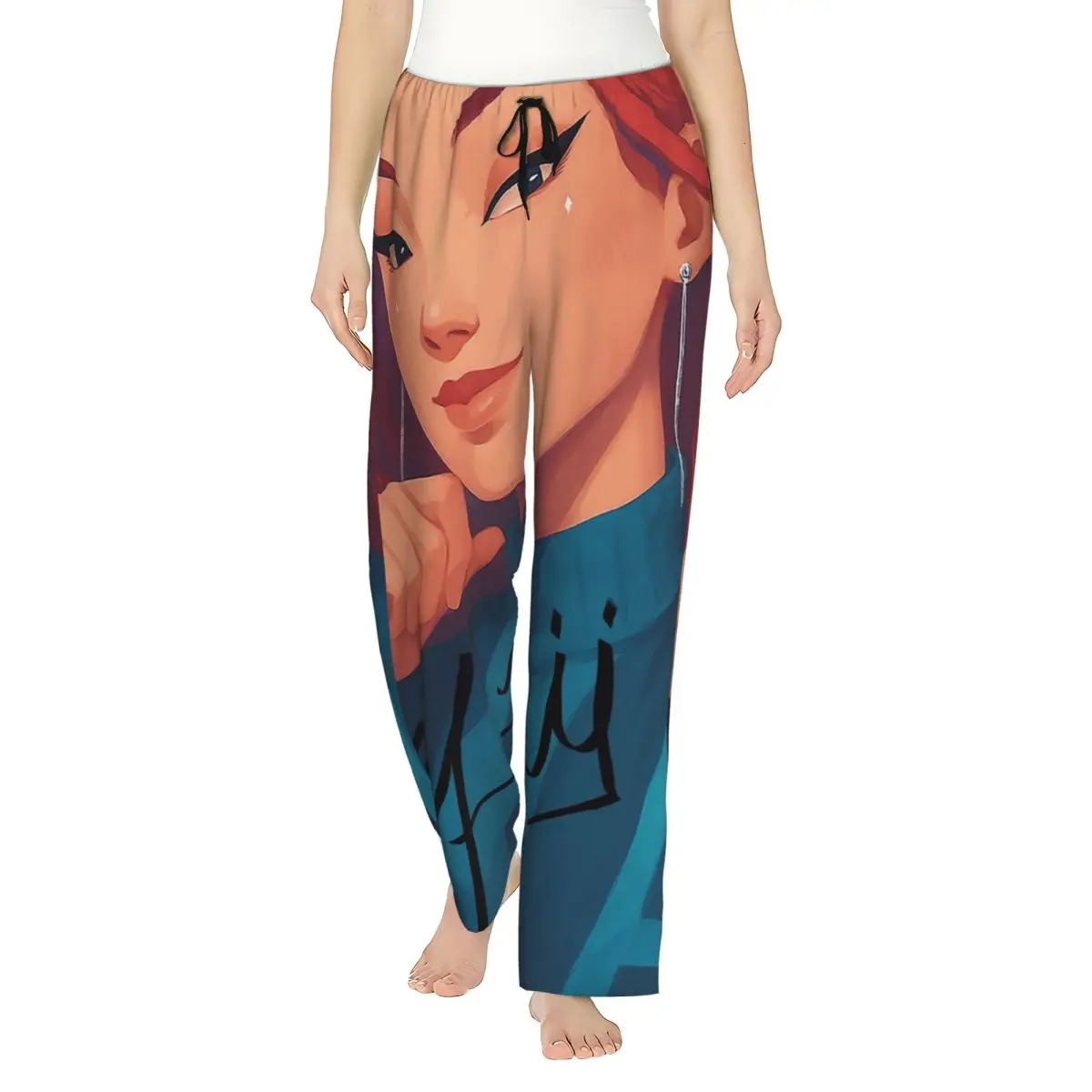 

Pajamas For Lady Kpop Demon Hunter Movies Room Pajama Pants Soft Comfy Elastic Waist Sleepwear Bottoms Trendy Homewear