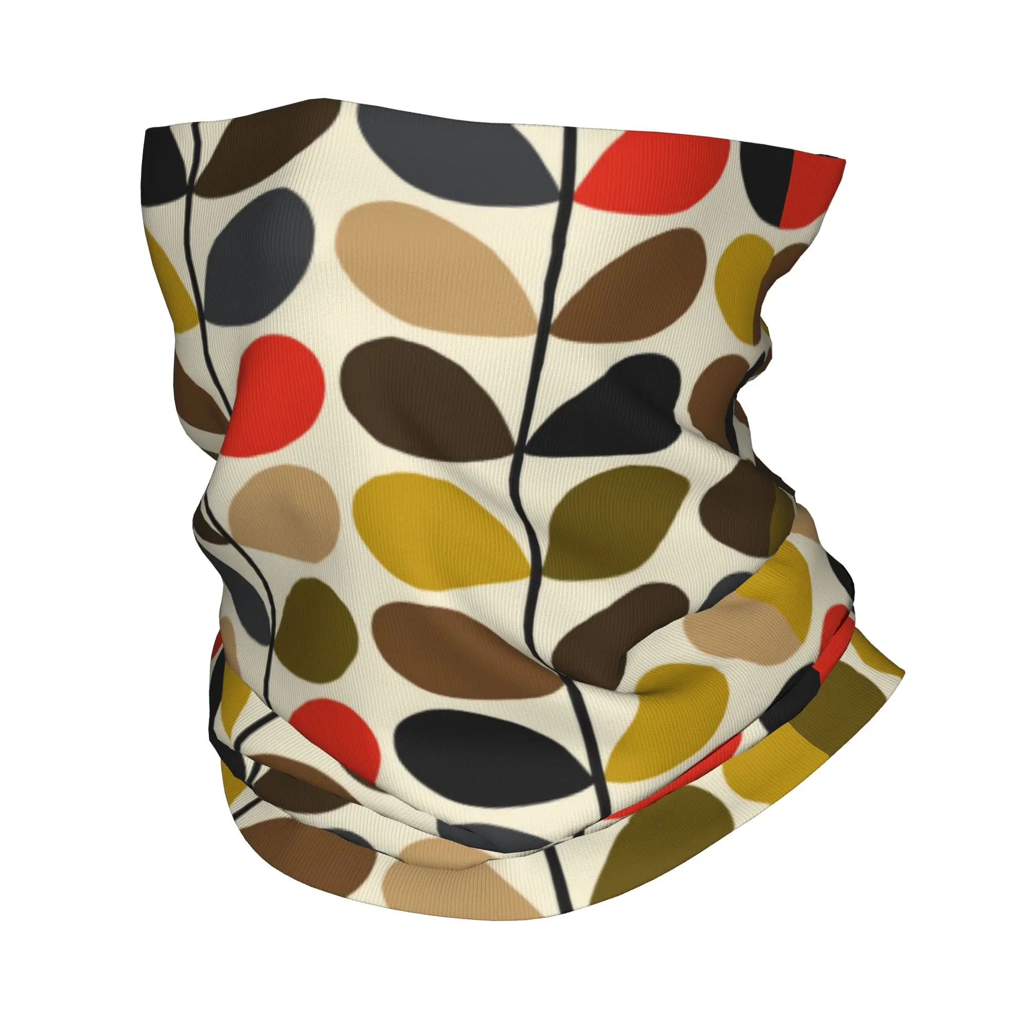 Orla Kiely Flower Scandinavian Geometric Style Bandana Neck Gaiter for Ski Camping Wrap Scarf Headband Warmer Face Scarf Cover
