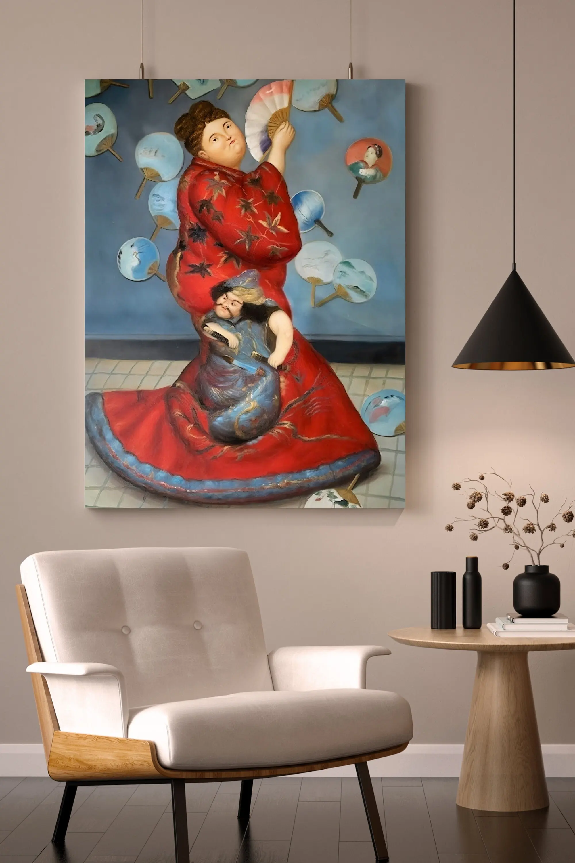 Fernando Botero Dancer Fat Woman Couple Self Portrait Famous Poster Print Wall Art Pictures Canvas Painting Room Home Decor Gift