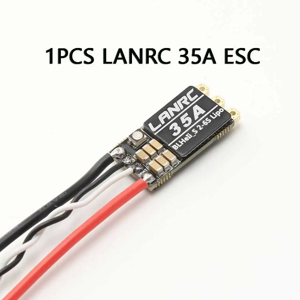 Lanrc 35a/45a Blheli_s Esc Borstelloze Elektronische Gouverneur 2-6S Lipo Met Led-Lichtondersteuning Dshot125/300/600 Voor Het Kruisen Van Drones