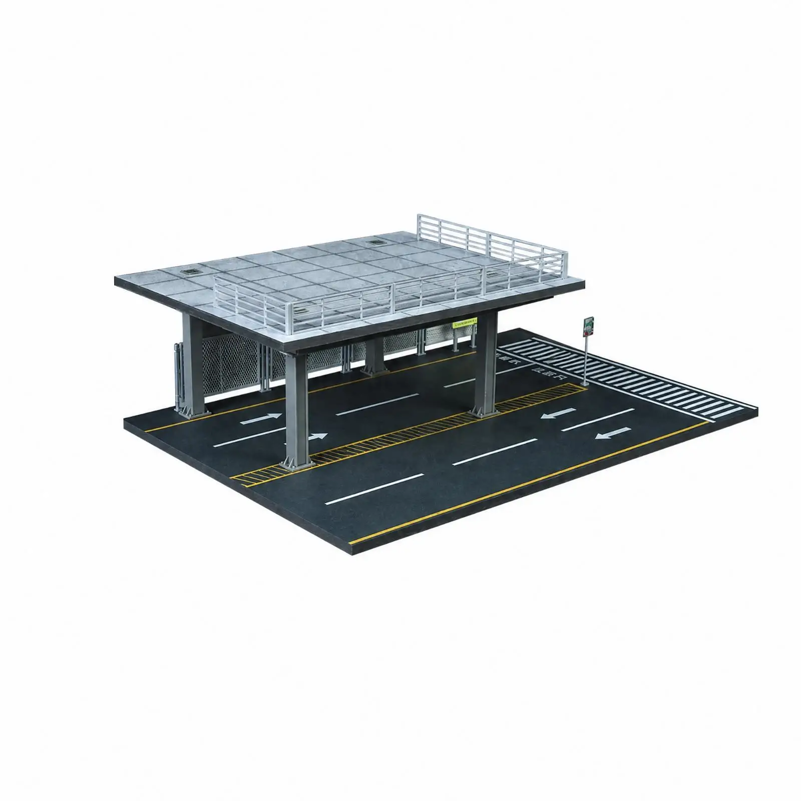 Diorama Cars Parking Platform Assembly Toy for Hot Wheels Collection with Realistic Steel Structure Base