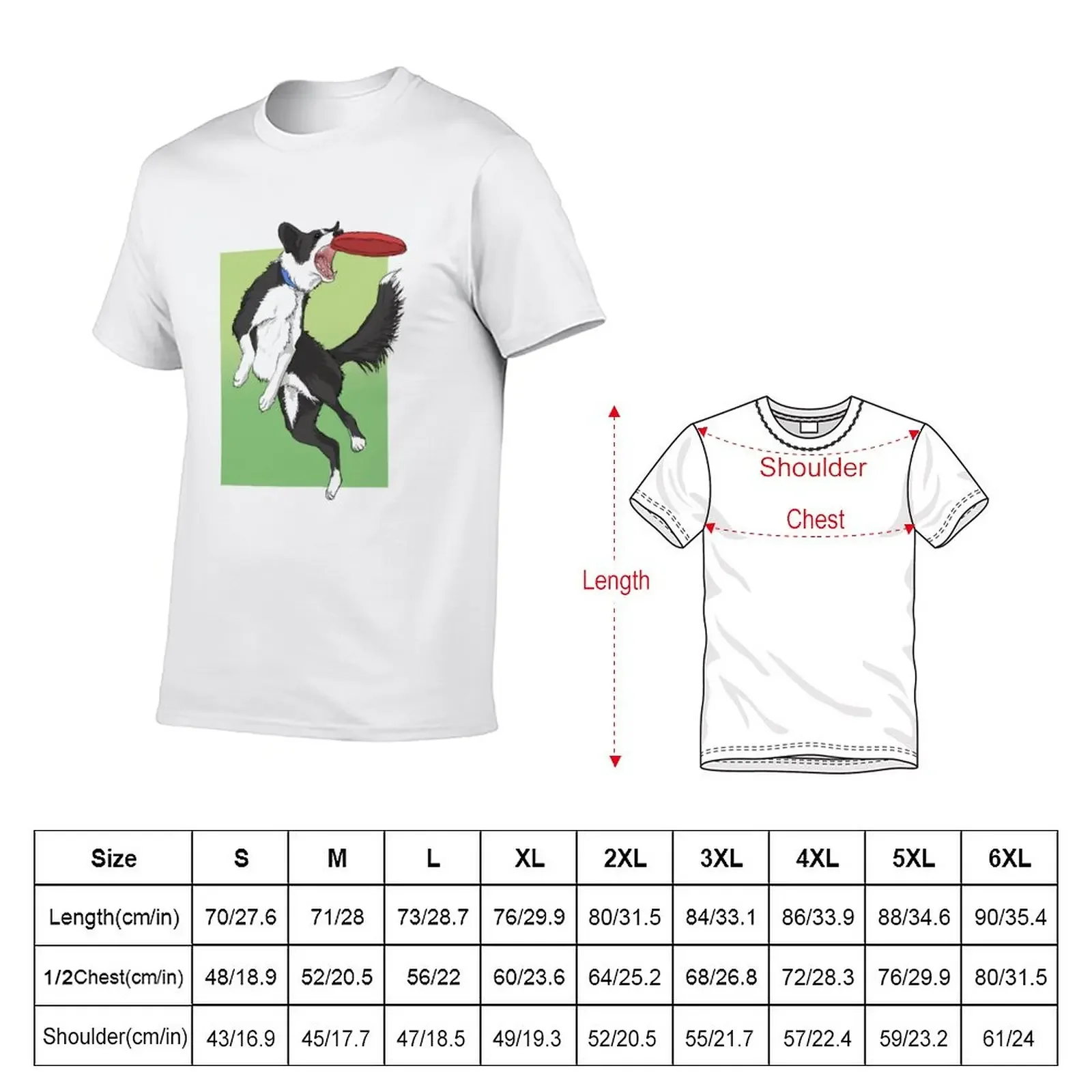 New Border Collie T-Shirt summer clothes animal prin for boys sublime  graphic  oversized  men