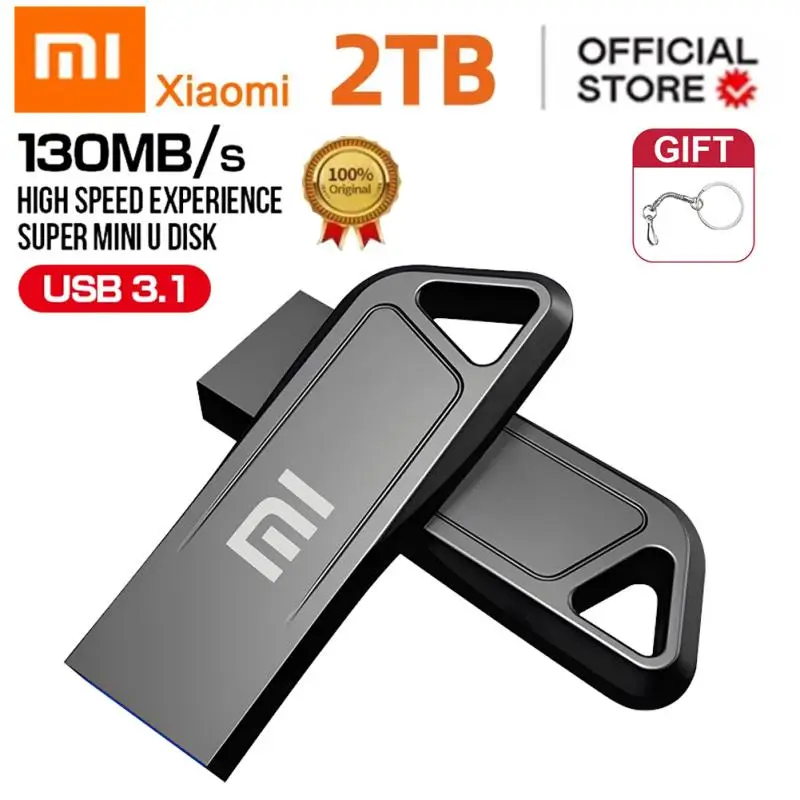 Xiaomi MIJIA USB 16TB OTG Metal 3.1 Pen Drive Key 8TB Type C High Speed Portable Pendrive Flash Drive Memory Stick Waterproof