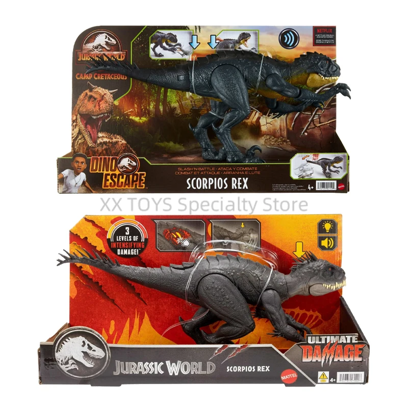 

Jurassic World Ultimate Damage Scorpios Rex Dinosaur Toy Figure with Damage Light & Sound Toy Children's Holiday Birthday Gifts