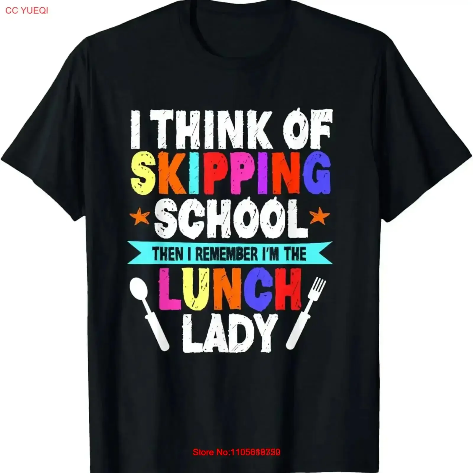 Cafeteria Worker Lunch Lady Service Crew Skipping School T Shirt vintage Washed Casual Stylish designer clothes homme graphic
