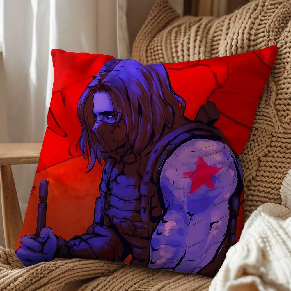 Specialized Unbreakable arms Bucky Barnes Cushion Cover Suitable For Sofa Car Bedroom Office Cushions Decorative Pillow Case