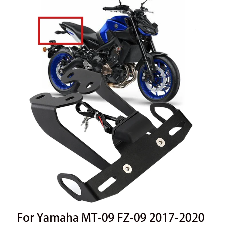 For YAMAHA MT-09/SP FZ-09 2017-2020 Motorcycle License Plate Holder LED Light Tail Tidy Fender Eliminator MT09 2018 FZ09 MT 09