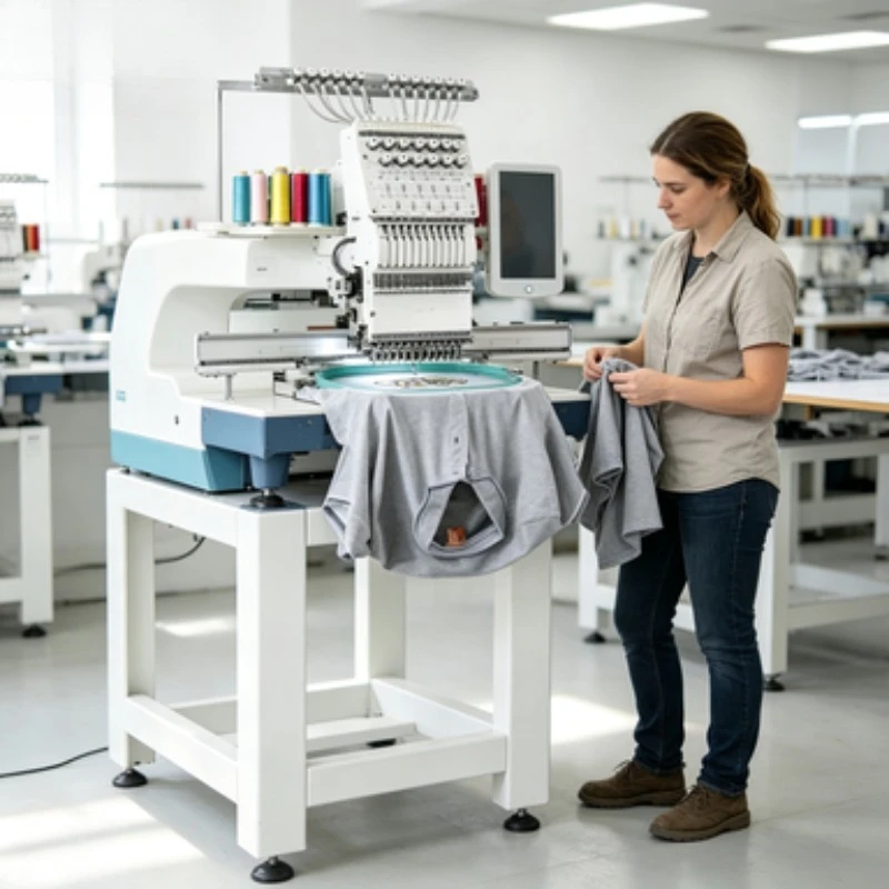 Single 1 Head 9 Needles Multifunctional Three in One Garment /Flat/Cap Embroidery Machine CE Computerized Monogram