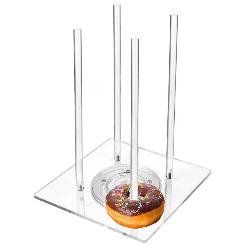 

Acrylic Donut Stand Bagel Stand Holder Bagel Display Tower Donut Display Stand Clear Display Stand Donut Stand Rotating Base For