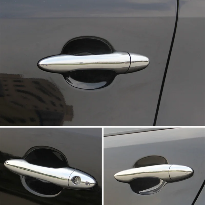 FUNDUOO For Kia K3 / Kia Cerato 2012 2013 2014 2015 2016 2017 New Chrome Door Handle Cover Trim Sticker Car Styling Accessories