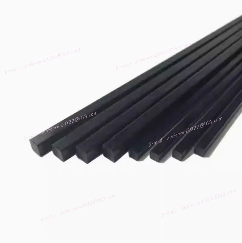 2/4pcs Length 500mm Solid Square Carbon Fiber Rod 2mm,2.5mm,3mm,4mm,5mm,6mm,8mm,10mm,20mm,22mm