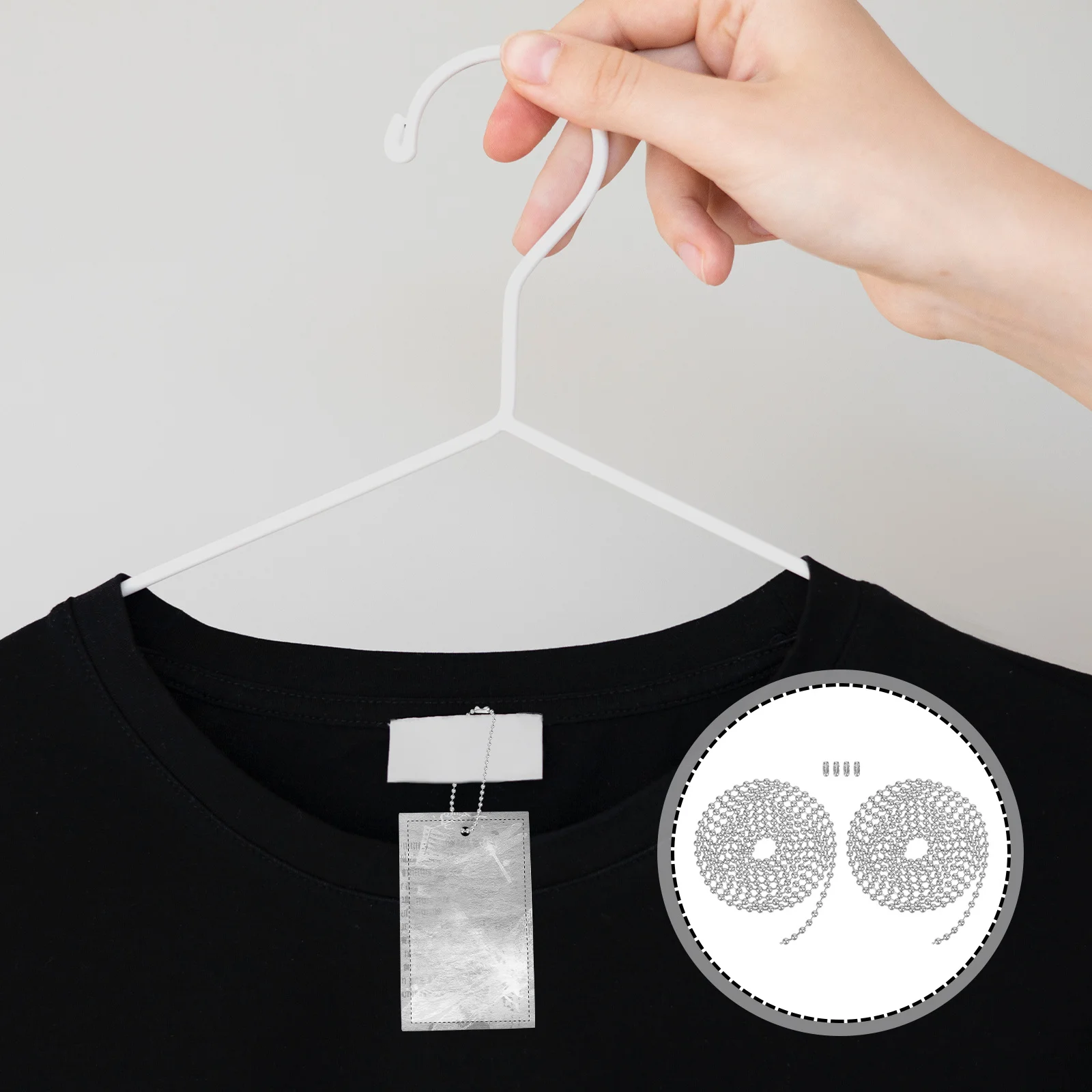 

2Sets Stainless Steel Bead Chains 3mm Durable Ball Chain DIY Jewelry Necklace Bracelet Key Tag Chain Extender Connector