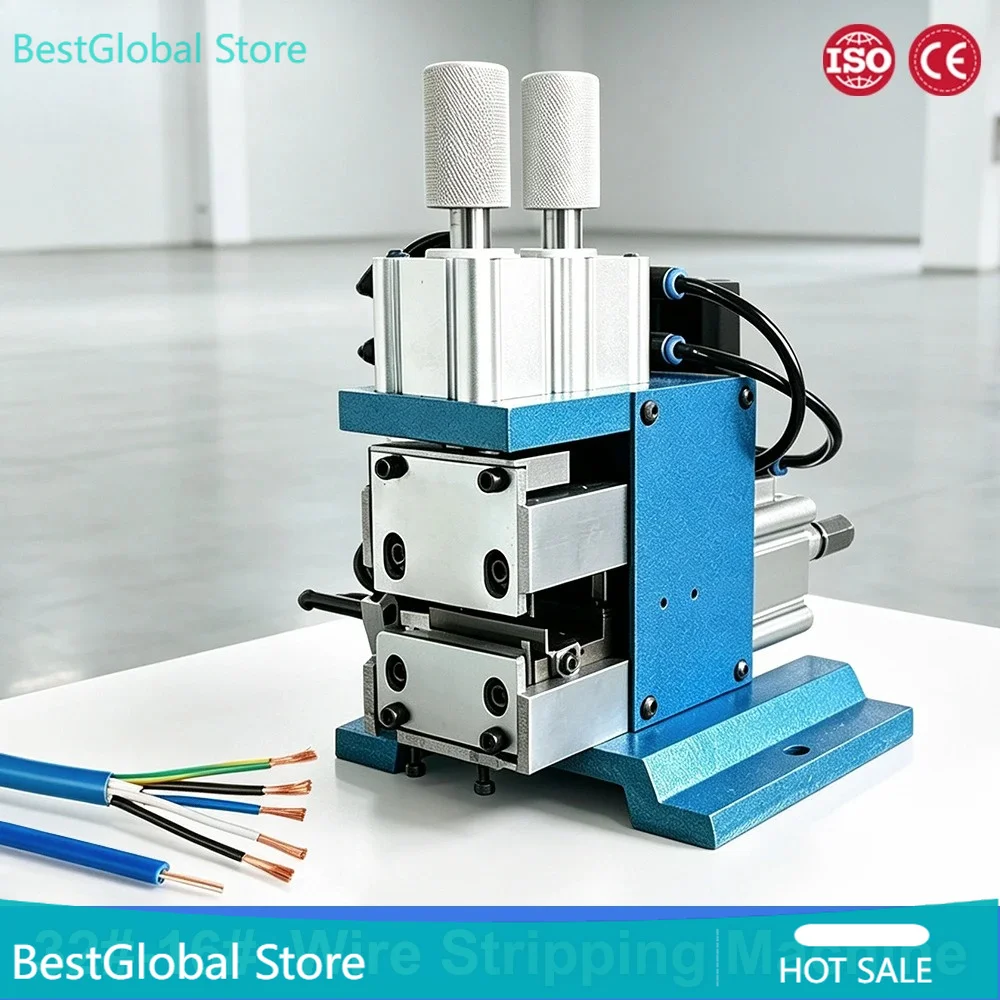 3F Pneumatic Wire Stripping Machine 0.5-3mm Adjustable Cable Stripper for Small Cable Multi-core Wire Electronic Wiring Harness