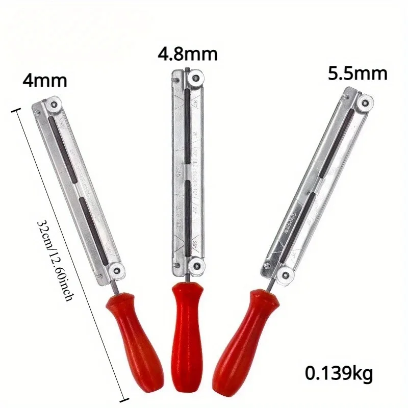 4/4.8/5.5mm Chainsaw Sharpening File Flat Steel Hand Tool for Chain Maintenance