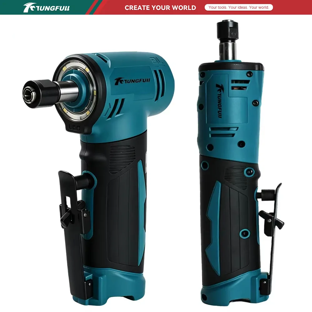 TUNGFULL 12V Cordless Die Grinder Brushless Rotary Tool for Engraving Polishing Drilling Cutting Grinding Wood Metal DIY