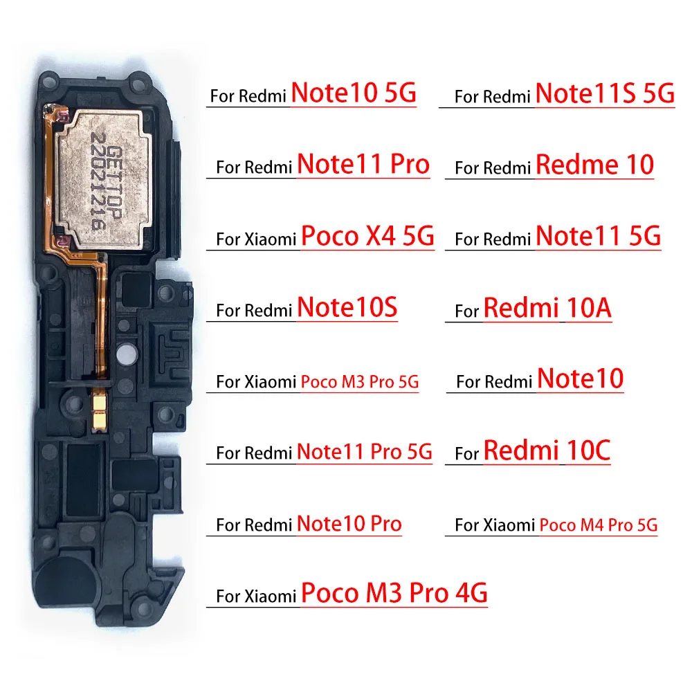 Alto-falante inferior com cabo flexível para xiaomi redmi 10c, 10a, nota 11s, 11, 10 pro, 11, 11s, 5g, 4g, 10s, novo